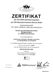 TUEV-Zertifikat - deutsch